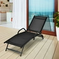 thumbnail image 4 of Gymax 2PCS Outdoor Patio Chaise Reclining Lounge Chairs w/ 5-Position Adjust Backrest, 4 of 9