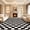 Checkered Black & White, variant on UNTIMATY 5'x8' Rugs for Living Room, Fluffy Soft Rugs Carpets for Living Room Bedroom High-Plie Washable Checkered Rugs, Beige & White
