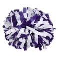 thumbnail image 2 of Plastic Cheer Pom Poms Cheerleading Cheerleader Gear 2 pieces one pair poms(Purple/White), 2 of 2