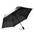thumbnail image 2 of FORMRS Travel Umbrella Folding Auto Open Close Windproof Rain UV Protection, Orange Cartoon Houses, 2 of 8