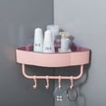 thumbnail image 1 of Amdohai SUNSIOM Bathroom Shower Caddy Shelf Corner Bath Wall Mount Rack Storage Holder Organizer, Color - Pink, 1 of 5