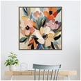 thumbnail image 2 of Kate and Laurel Sylvie Garden Bloom Abstract Bouquet I Framed Canvas Wall Art by The Creative Bunch Studio 30 x 30 Beaded Gold, Modern Contemporary, Abstract, Flowers, Nature Decor, Living Room, 2 of 8