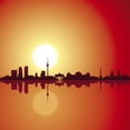 thumbnail image 2 of Berlin Skyline Sunset Wall Mural by Wallmonkeys Peel and Stick Graphic (18 in H x 18 in W) WM349457, 2 of 4