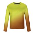 thumbnail image 4 of Miluxas Long Sleeve Tee Shirts for Men Graphic Marble Print Casual Pullover Big and Tall Crewneck Sweatshirts Sports Tees Yellow, 4 of 4