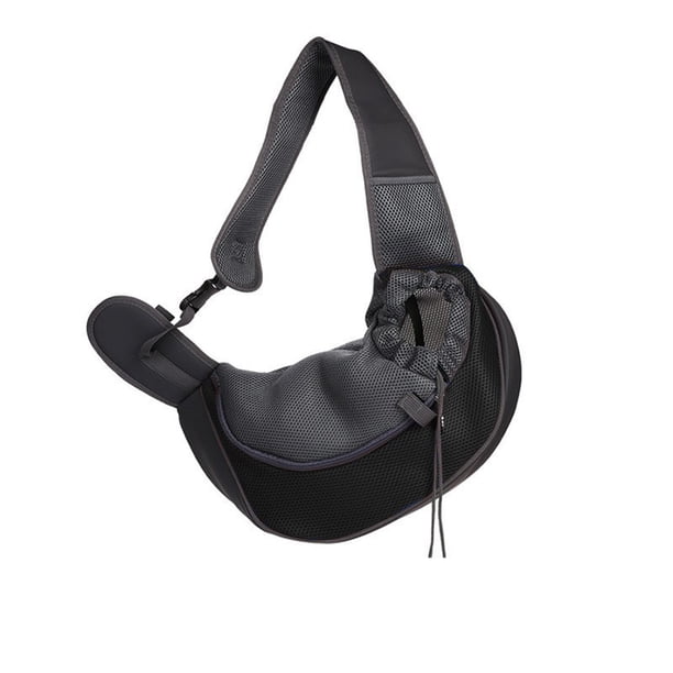 Bolsa de transporte para mascotas de tela Oxford, cremallera ajustable portátil, forro Flexible transpirable, bolsos de hombro de viaje Hábitats y jaulas para animales pequeños Negro Pequeño Greeniant PT004329-18