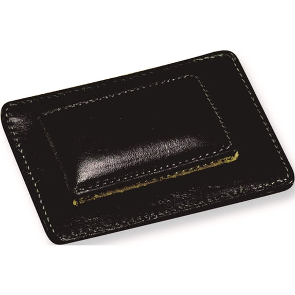 Fashion Black Leather Credit Card Case And Money Clip (3.75 X 25.5) Made In China gl8800