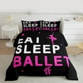 thumbnail image 2 of Feelyou Eat Sleep Ballet Bedding Comforter Set for Girls, Princess Pink Ballet Shoes Twin Comforter Sets, Cartoon Sports Style Reversible Bedding Set, Microfiber Bedroom Decor, 2pcs, 2 of 8