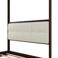 Pine Wood Queen Size Canopy Bed With Upholstery Headboard Espresso queen-size-royal-style-wooden-bed-with-storage-at-rs-26000-in-mumbai