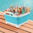 thumbnail image 5 of Wakeman Outdoors 9L Collapsible Wash Basin - Portable Sink with Drain, Blue, 5 of 10