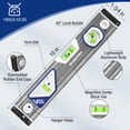 thumbnail image 2 of Torpedo Level WORKPRO de 25 cm con 3 burbujas de 45°/90°/180° plateado/blanco/azul, 2 of 8