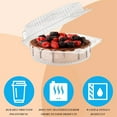 thumbnail image 3 of 20Pcs Disposable Plastic Pie Containers,Dessert Takeout Boxes with Hinged Locking Lids,8oz Round Cake Carrier,Individual Pot Pie Pans,Clamshell Salad Tray,for Pizza Flan Food Storage, 3 of 7