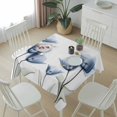 thumbnail image 6 of Blue Tulips Floral Table Cloth Waterproof Tablecloths, Spring Farmhouse Elegant Flowers Tablecloth Dining Table Cover for Kitchen Party Tabletop Outdoor, Square Tablecloth 54x54 Inch, 6 of 9