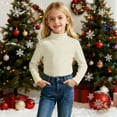 thumbnail image 2 of YESIMOLA Girls Solid Color Long Sleeve T-Shirt Kids Casual Round Neck Shirts Fall Winter Loose Tops School Party Formal Basic Tees, 2 of 7