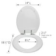 thumbnail image 5 of Design House Dalton Elongated Oval Wood Toilet Seat in White for Bathroom, 5 of 5