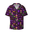 thumbnail image 3 of Goofa Mardi Gra2 Printed Men's Casual Short-sleeved Shirt,Lightweight Breathable Button-down,Summer Casual men's top,Versatile Fashion shirt-Small, 3 of 7