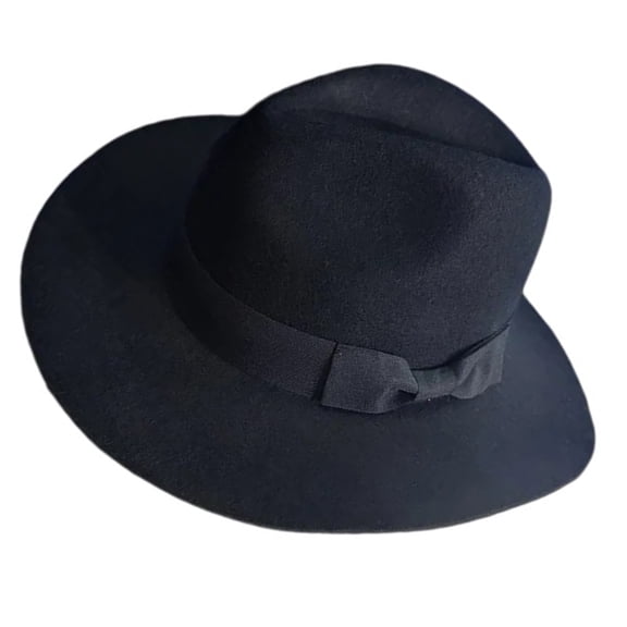 ZPAQI Wool Homburg Classical Stylish Wide Brimmed Hat Women Men Photo Props