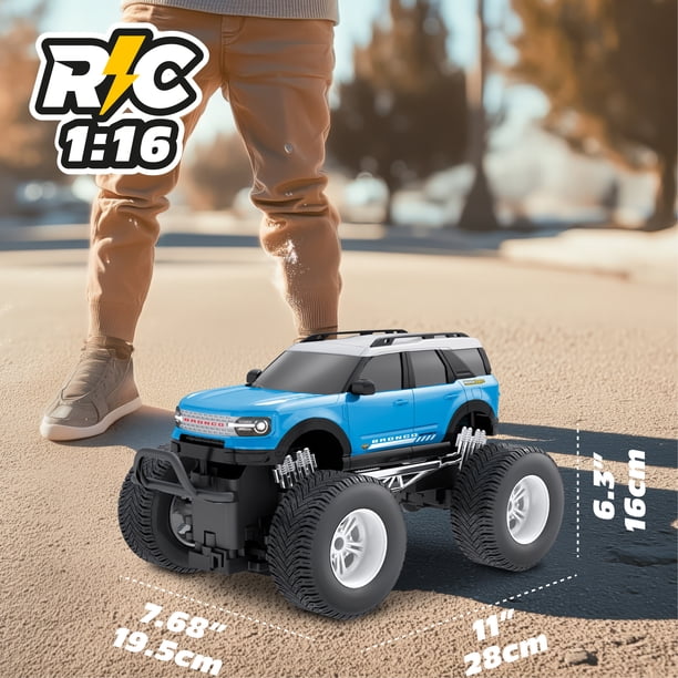 MotorDayz 1:16 Scale RC Ford Bronco 4x4 Remote Control SUV, Teal