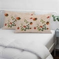 thumbnail image 4 of Ladybugs Eucalyptus Leaves Pillow Covers King, Spring Botanical Vintage Soft Brushed Microfiber Breathable Throw Pillow Covers, Decorative Pillowcase with Zipper for Couch Sofa Bedroom 20"x36", 4 of 9