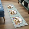 thumbnail image 3 of Easter Bunny 2'x6' Runner Rugs for Hallway Kitchen Bedside Non Slip Washable, Spring Easter Eggs Chick Floral Teal Wood Entryway Rug Runners with Rubber Backing, Long Carpet Runner for Laundry Room, 3 of 8
