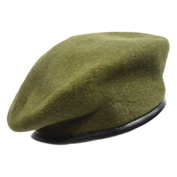 Unisex Men's Wear Women's Adjustable Spring Autumn Pure Wool Beret Hat Sun Hat Driving Adult (Army Green)