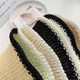thumbnail image 5 of SikaFu New Hand-woven Straw Hat Women Summer Outdoor Beach Sunscreen Sun Hats Hollow Breathable Color Matching Bucket Cap Mujer, 5 of 6