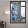 thumbnail image 2 of Geometric Pattern Colorful Window Stickers, PVC Waterproof and Dustproof UV blackout Glass Window Stickers,Static Cling Window Film Non-Adhesive Removable for Home Living Room Window Decals, 2 of 6