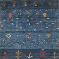 thumbnail image 1 of Ahgly Company Indoor Square Contemporary Dark Blue Grey Blue Abstract Area Rugs, 9' Square, 1 of 6