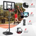 thumbnail image 2 of Portable Basketball Hoop Outdoor, 4.25FT-10FT Height Adjustable Basketball Goal, Shatterproof Backboard, Built-in Wheels, Basketball Stand, 2 of 7