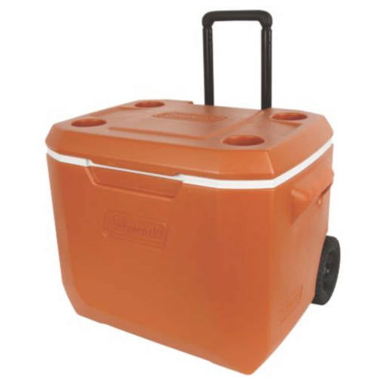 Coleman 50 qt Hard-Sided Rolling Thermocooler, Orange - Walmart.com