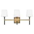 thumbnail image 6 of 56953BK-LCB Hinkley Lighting Saunders - 36W 3 LED Medium Bath Vanity-10.75 Inch Tall and 23 Inch Wide-Black/Lacquered Brass Finish, 6 of 7
