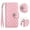 Pink, variant on Case for Motorola Moto One 5g Ace 2021 Wrist Strip Shockproof Stylish Protective Card Holder Wallet Cover