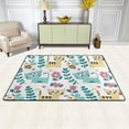 thumbnail image 3 of SKYSONIC Cue Cat Bee Flowers Pattern Lightweight Carpet Mats Area Soft Rugs Floor Mat Doormat Decoration for Rooms Entrance 36x24 inches, 3 of 6