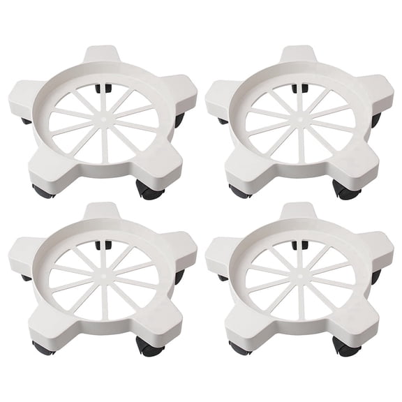 RULLINE 4pcs 5 Gallon Bucket Dolly with 5 Swivel Swivel Wheels,75 lbs, Car Wash Bucket Wheels No Tip or Spilling for Car Washing Garage Construction Flowerpot