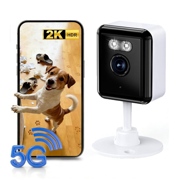 2K Indoor Security Camera, Dual-Band 2.4/5GHz WiFi Pet & Baby Monitor, AI Event Detection with Smart Search, Color Night Vision, 2-Way Audio, Human Detection, US App