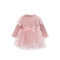 thumbnail image 6 of Biekopu Girl Tutu Tulle Dress Toddler Butterfly Pattern Long Sleeve Round Neck Mini Dress Little Girl Party Dress, 6 of 9