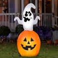 thumbnail image 2 of Gemmy Animated Airblown Spinning Ghost in Pumpkin, 5.5 ft Tall, Multicolored, 2 of 2