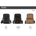 thumbnail image 3 of Genuine Leather Waist Bag Gift for Man Small Crossbody Shoulder Bag Business Belt Pouch Pocket Fannypack Zipper Coin Purse Male Wallet Sport Run Phone Money bag Vertical Multifunctional Messenger Bag, 3 of 9