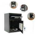 thumbnail image 3 of 0.64ft³ Black Rectangular Digital Safe Box Deposit Safe with Drop Slot Passwords & Keys For Home Office, 3 of 14