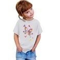 thumbnail image 4 of Cute Girls Shirts 7-8 Crew Neck Girls' Tees Short Sleeve Letter Print Everyday Tee Shirt T-Shirts Toddler To Big Kid Sizes 6-7 Years,White, 4 of 4