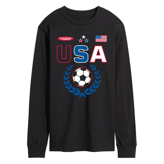 Instant Message - USA Soccer Jersey - Men's Long Sleeve Graphic T-Shirt