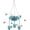 Blue, variant on Hummingbird Feeder And Bird Bath For Outdoors 2-In-1 For Small Birds - Hummingbird Bath Fountain With 3 Blue Feeder Pots - Hanging Solar Bird Bath Fountains