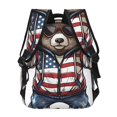 thumbnail image 4 of Disketp Patriotic Boxing Bear Art Mochila Estampada para Hombre y Mujer – Mochila Ligera Clásica con Múltiples Bolsillos para Universidad, Trabajo y Viajes-One Size, 4 of 5