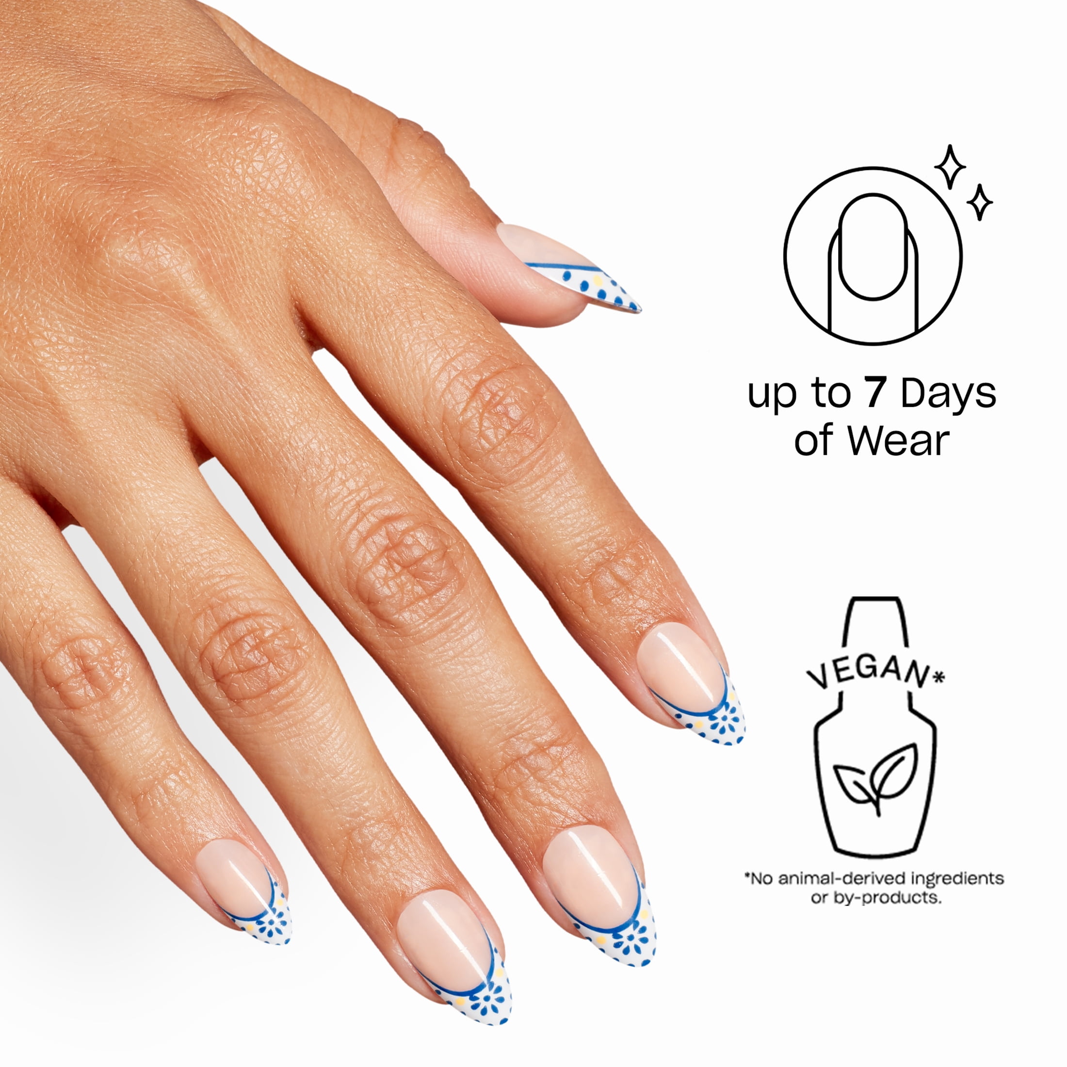 OPI Sticking Point Peel & Stick Artificial Nails with Built in Sticky Tabs, Pressed & Porcelain