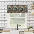 thumbnail image 4 of Butterfly Floral Kitchen Valances for Windows 60x18 Inch Kitchen Curtains Valances Rod Pocket Country Daisy Wildflower Brown Barn Door Bathroom Window Valances for Window Treatment Decor, 4 of 6