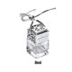 thumbnail image 5 of Ounissouiy 8ML coche colgante colgante vidrio vacío botella de Aroma cuadrado decorativo fragancia contenedor difusor ambientador Decoración Almacenamiento y organización del hogar Plata Ounissouiy HA067036-03, 5 of 6