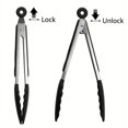 thumbnail image 4 of 2pcs, Silicone Baking Food Tongs, Stainless Steel Bread Non-slip Silicone Barbecue Clip, Bread Clip 9 Inch, 12 Inch, BBQ Tools, Kitchen Accessories, 4 of 4