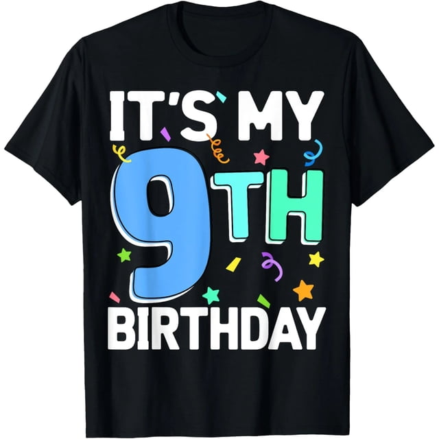 Playera de Cumpleaños 9 para Niña - ¡9 Años de Felicidad!
