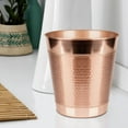 thumbnail image 2 of nu steel Hudson Copper Decorative Stainless Steel Small Trash Can Wastebasket, Garbage Container Bin for Bathrooms, Powder Rooms, Kitchens, Home Offices - copper (HSC8H), 2 of 5