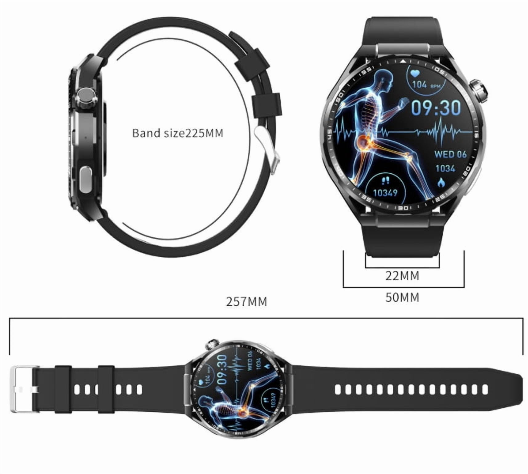 LAATIKUI smartwatch F200 waterproof IP67 suitable for both men's and women's sports mode, 1.55-inch fitness tracker, for answering/making calls/smart reminders
