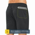 thumbnail image 3 of NORTHYARD Men's 5" Athletic Shorts Running Workout Quick Dry Gym Short Black L, 3 of 8